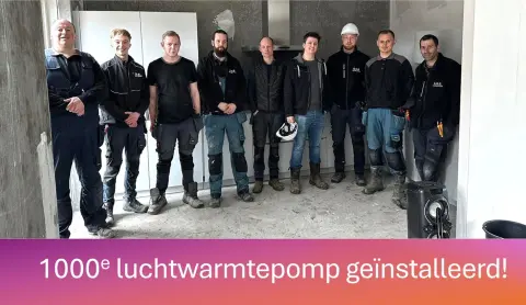 1000e luchtwarmtepomp geplaatst!